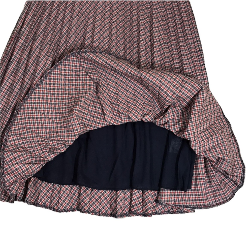 Anthropologie Maeve Plaid Skirt Pleated A-Line High Waist Knit Midi Women’s 12 P - Picture 9 of 13